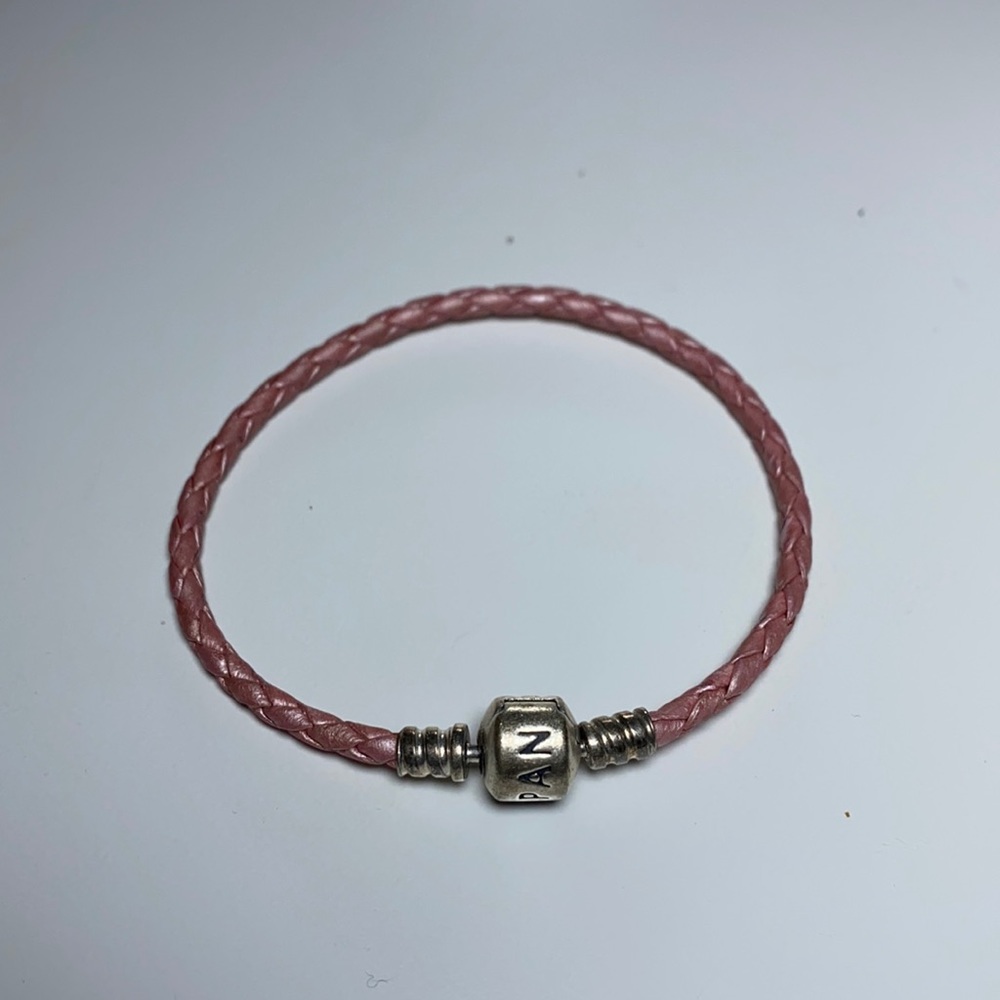 Pink braid Pandora bracelet